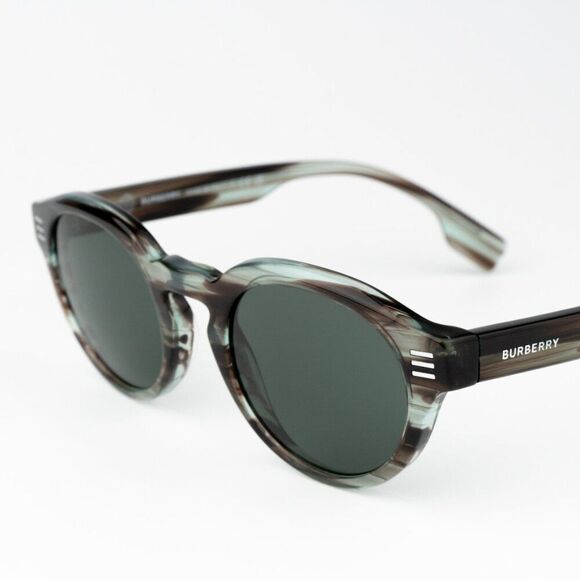 NEW Burberry BE4404 409871 Striped Green Oval Unisex Sunglasses BE4404 - Picture 7 of 11